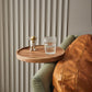 Solid Wood Armrest Tray with Secure Clip Attachment and Walnut Finish