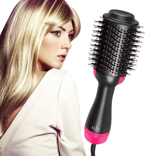 Hot Air Brush with Ceramic Barrel and Four Heat Settings for Drying and Styling