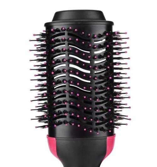 Hot Air Brush with Ceramic Barrel and Four Heat Settings for Drying and Styling