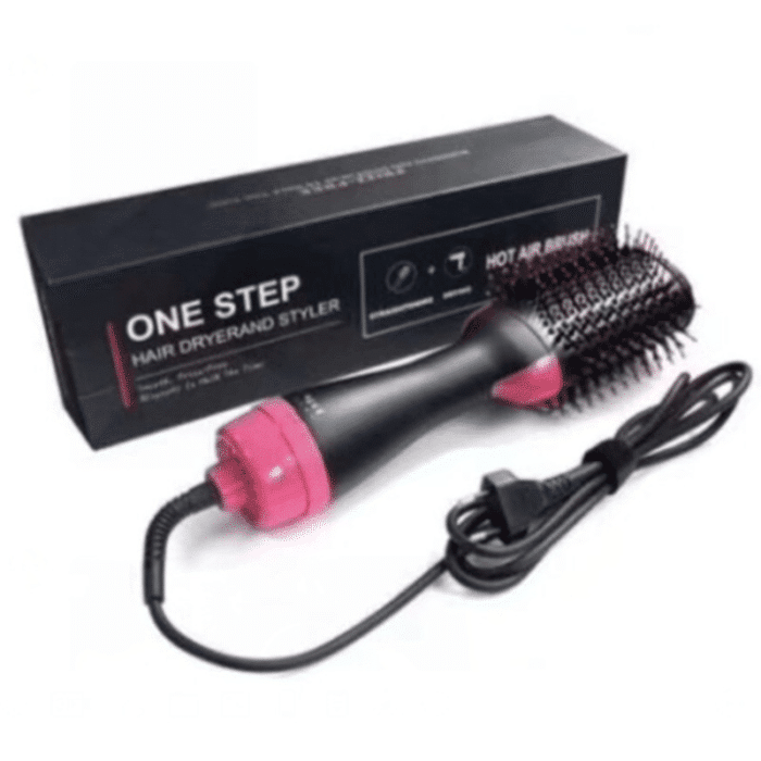 Hot Air Brush with Ceramic Barrel and Four Heat Settings for Drying and Styling