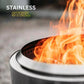Smokeless Fire Pit with Airflow Chamber and Removable Ash Pan, Portable Stainless Steel