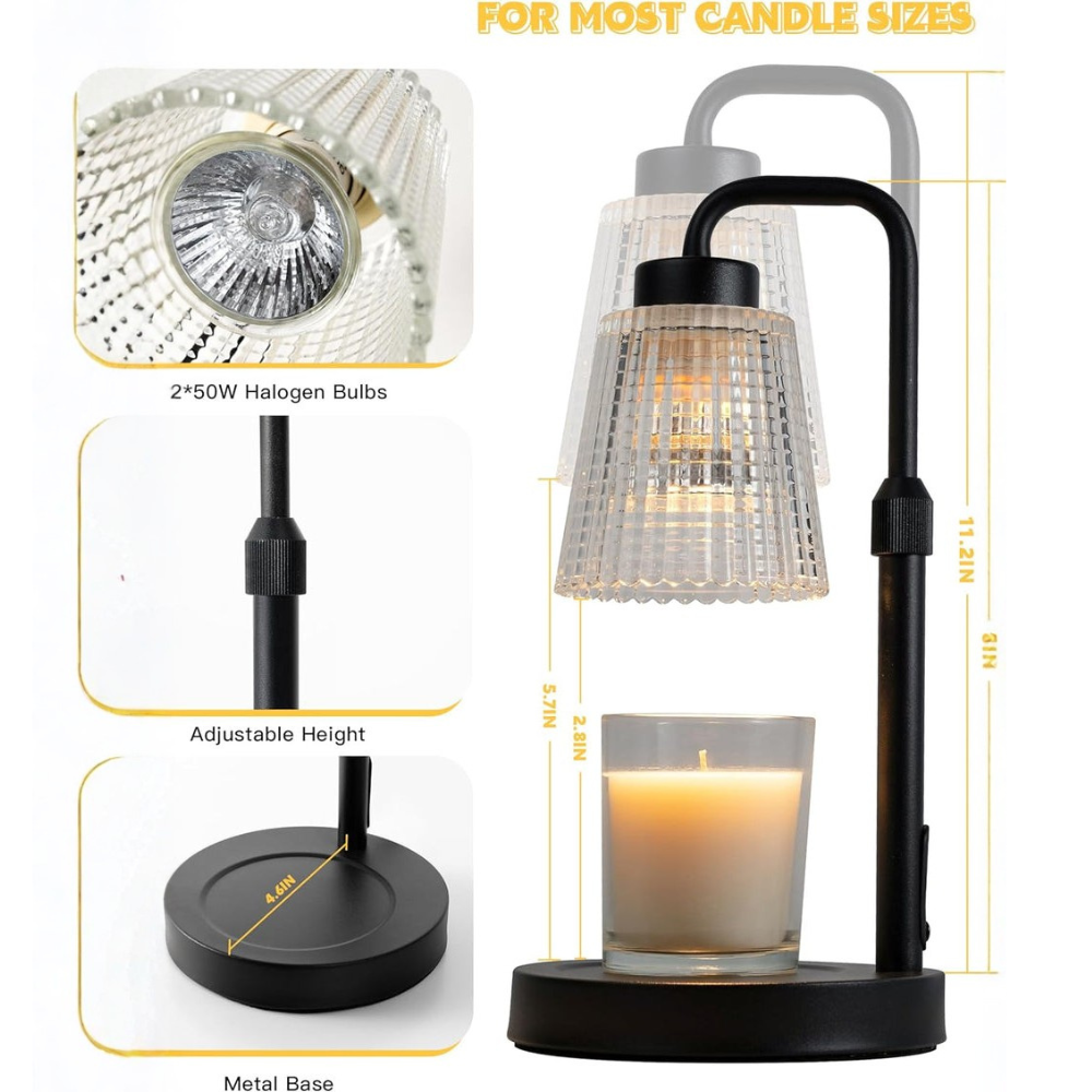 Mygametables Candle Warmer Lamp Dimmable Adjustable Height