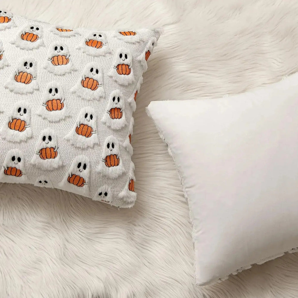Pumpkin Pattern Cushion Cover with Microfiber Blend Fabric, 18x18 Inches