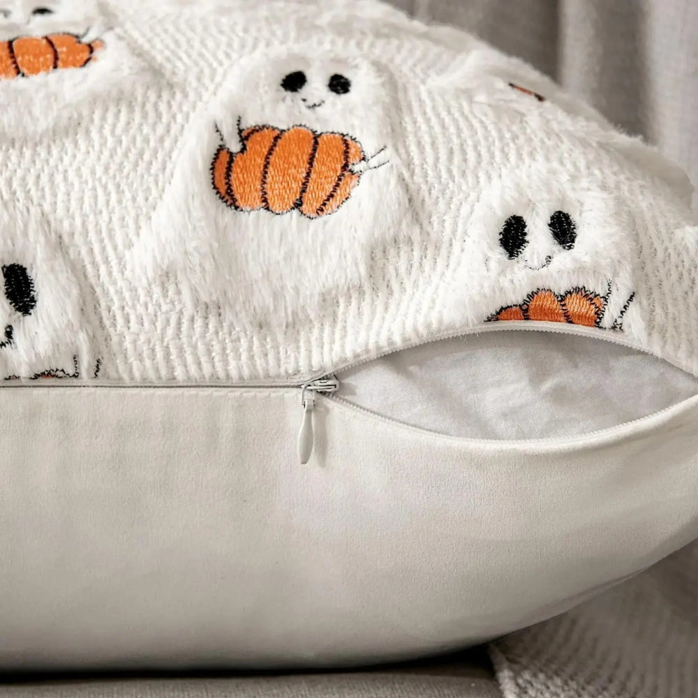 Pumpkin Pattern Cushion Cover with Microfiber Blend Fabric, 18x18 Inches