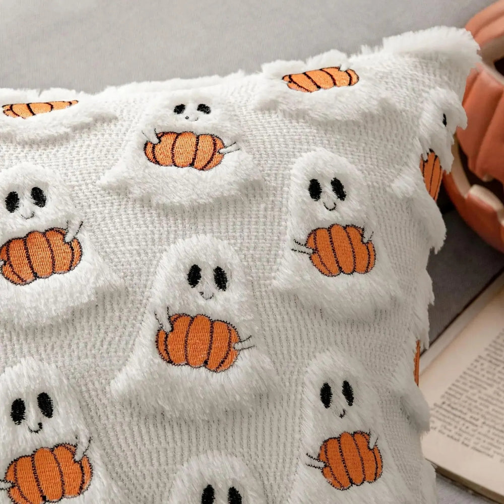 Pumpkin Pattern Cushion Cover with Microfiber Blend Fabric, 18x18 Inches