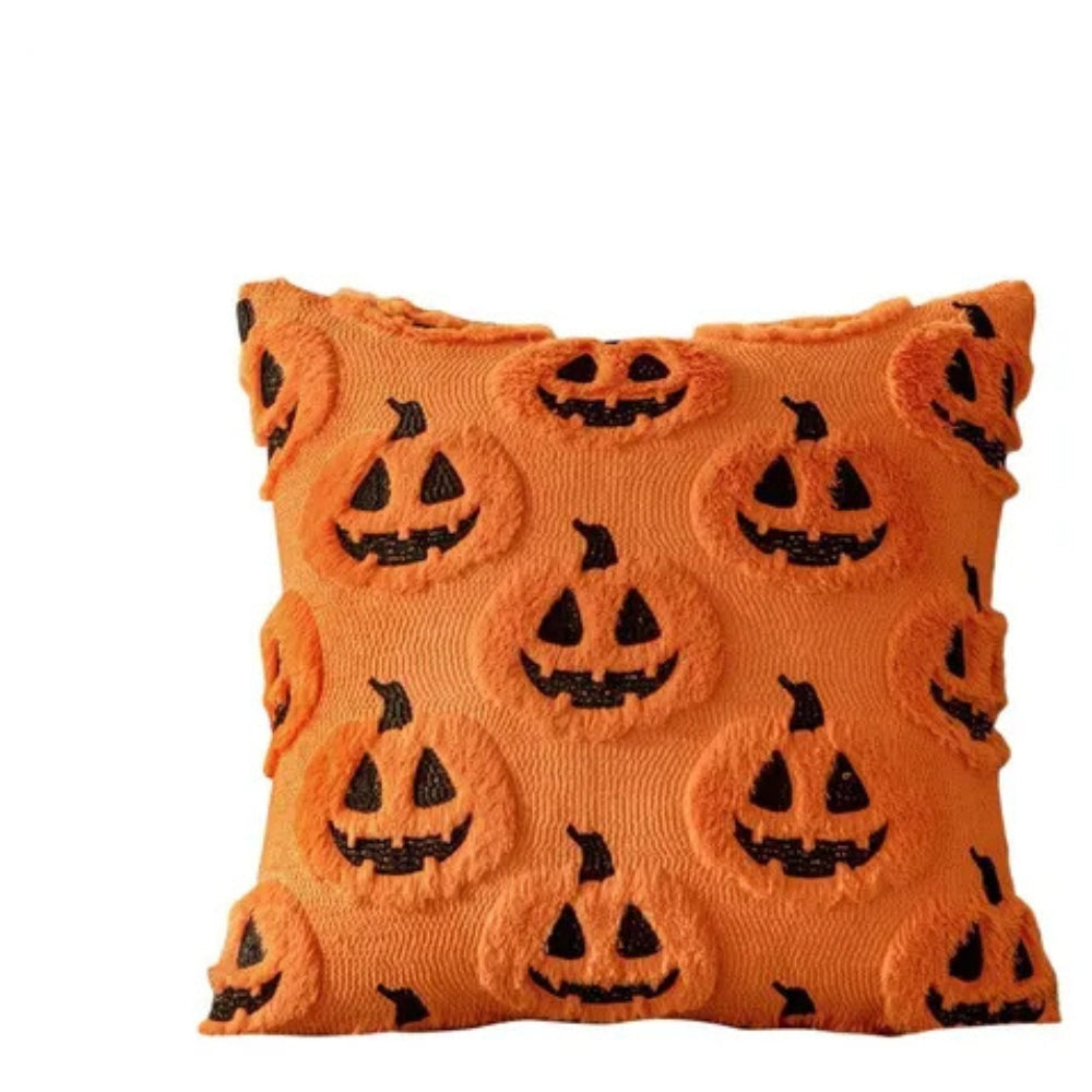 Pumpkin Pattern Cushion Cover with Microfiber Blend Fabric, 18x18 Inches