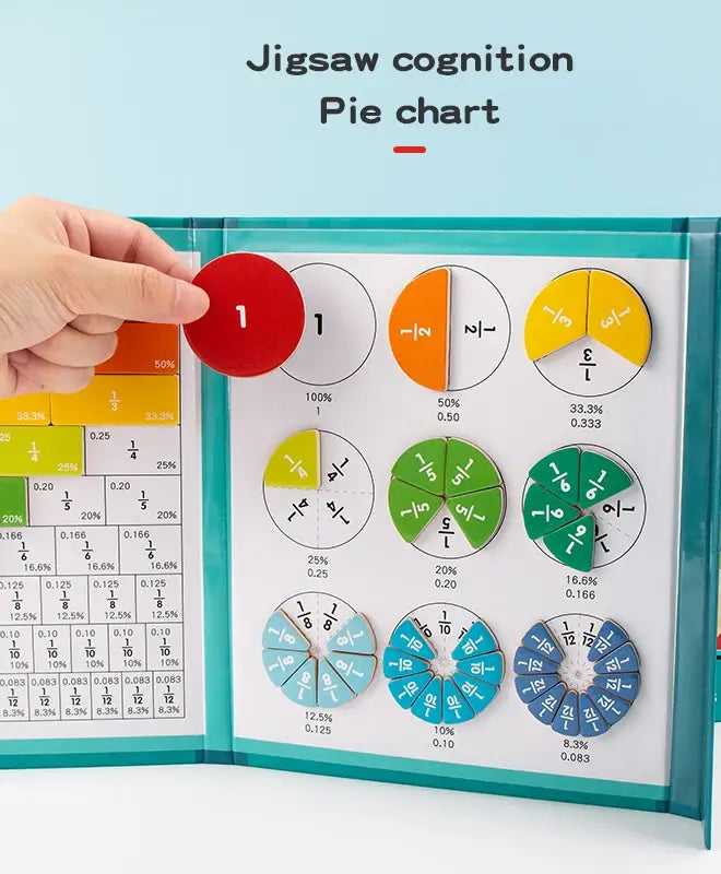 Magnetic Fraction Learning Book with Visual Models for Kids