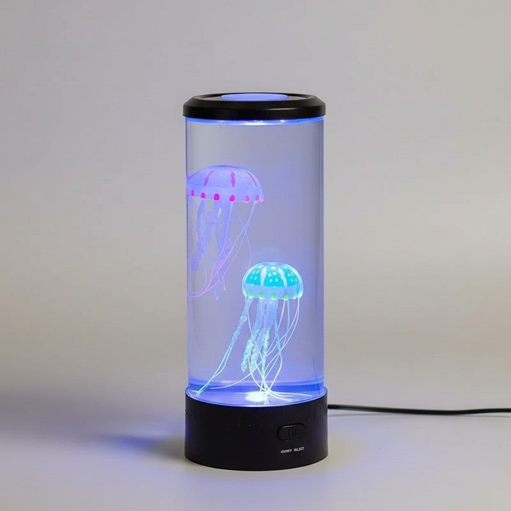 Floating Jellyfish Aquarium Lamp with 5 LED Color Modes and Quiet Motor