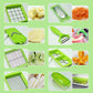 Vegetable Slicer with 8 Interchangeable Blades and Hand Guard, Built-in Container