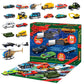 24 Diecast Cars Advent Calendar with Numbered Doors and Varied Vehicle Types