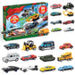 24 Diecast Cars Advent Calendar with Numbered Doors and Varied Vehicle Types
