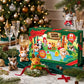 24 Mini Stuffed Animals Advent Calendar with Numbered Doors and Holiday Characters