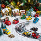 Pull Back Car Advent Calendar with 24 Toy Vehicles and Numbered Doors for Ages 3 and Above