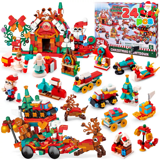 Building Block Advent Calendar with 24 Daily Mini Builds and 2 Grand Finale Sets