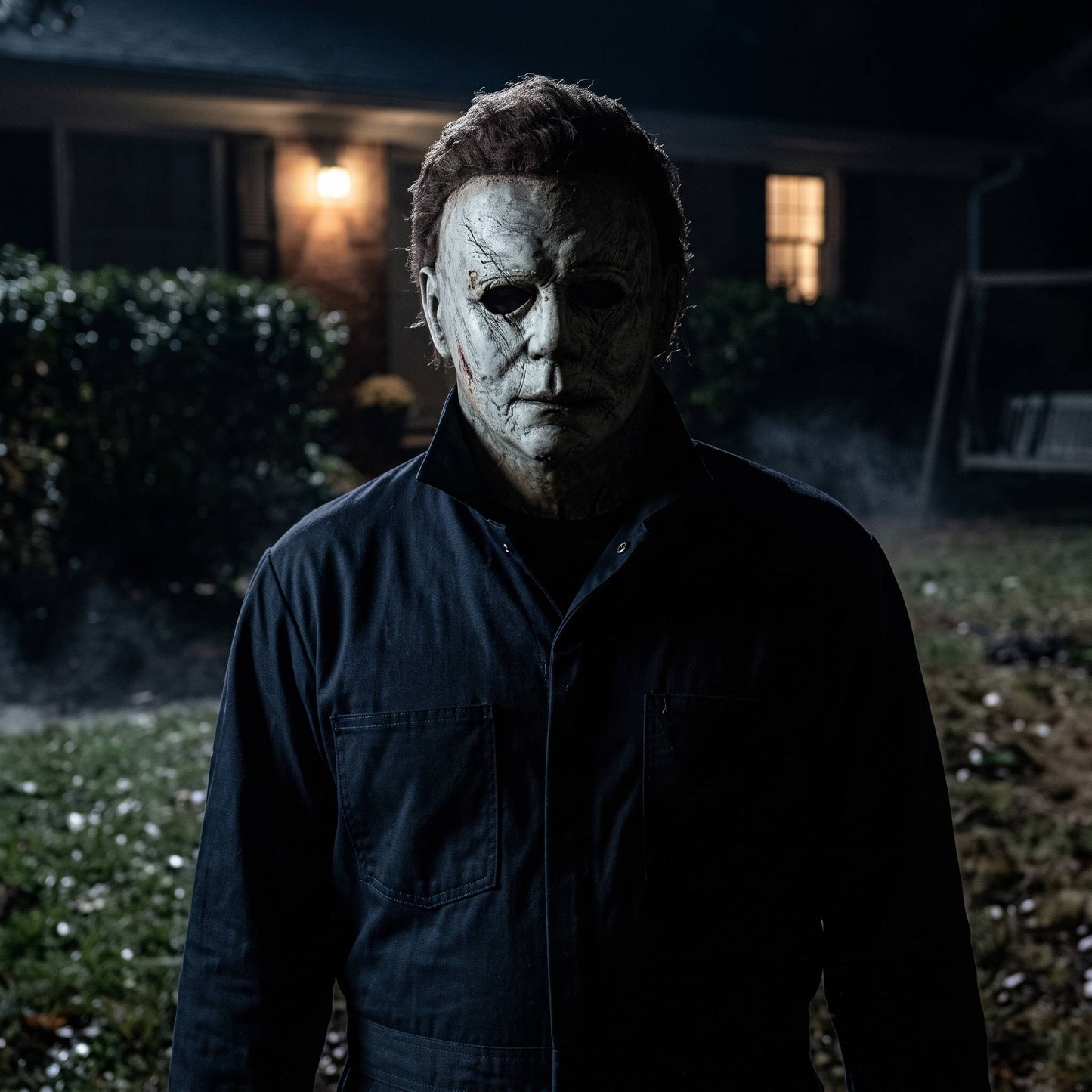 Adult Slasher Mask, White Realistic Latex Horror Mask for Halloween Cosplay and Costume Parties