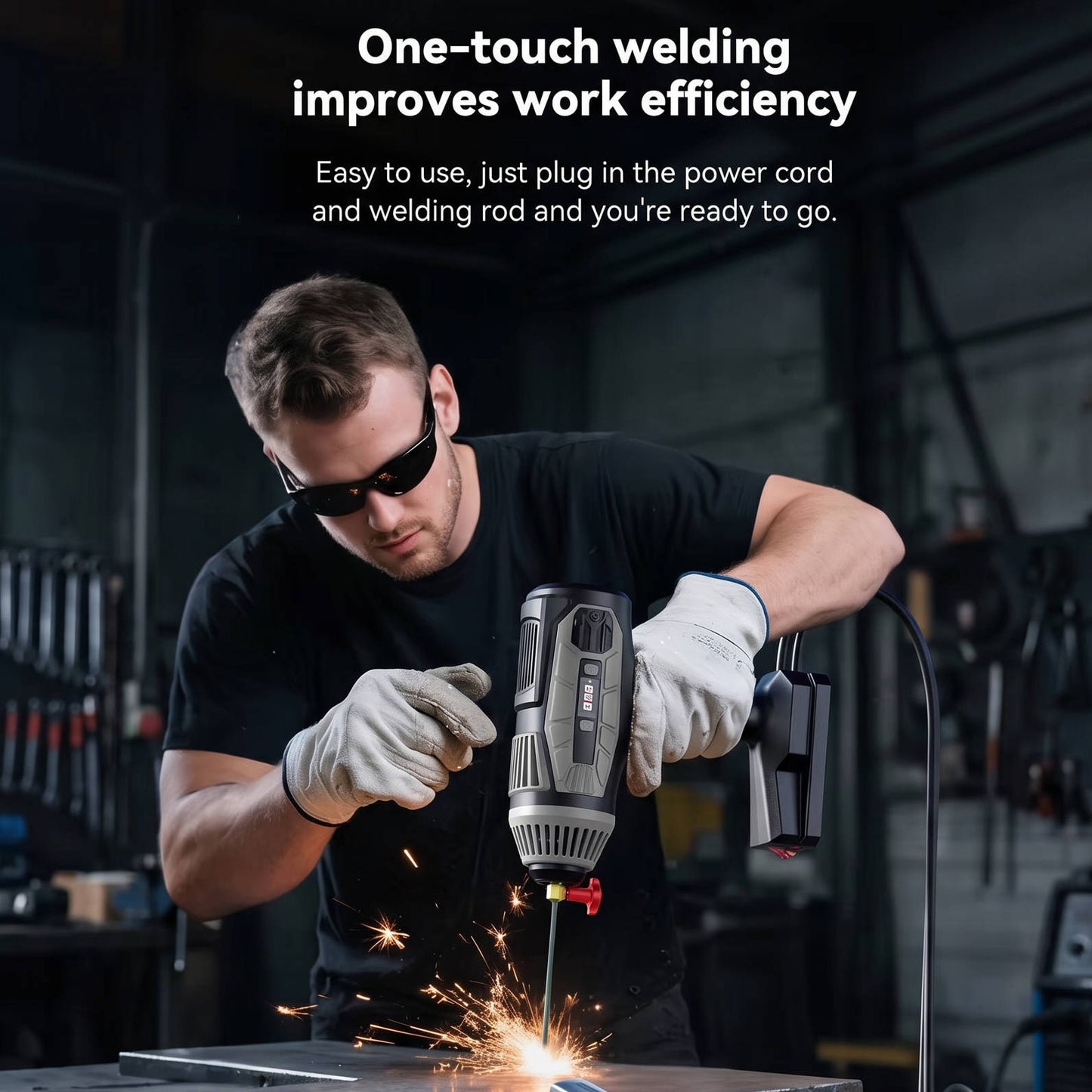 Portable ARC Welding Machine, 110V Handheld IGBT Inverter Welder, Adjustable Current, 3/32" Rod Compatible