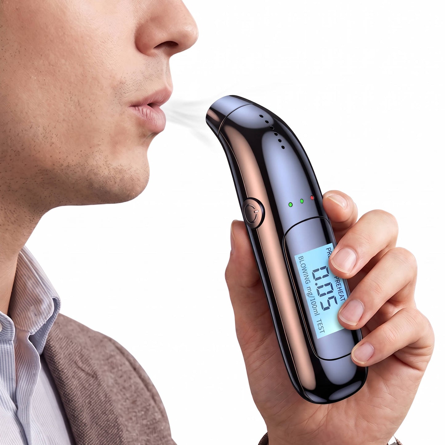 Digital Breathalyzer, Contactless Portable BAC Tester with 2.7K Display, Personal Alcohol Tester