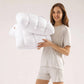 Soft Quilted Puff Grid Design Pillow, Fluffy Breathable Support for Side, Back & Stomach Sleepers, Plush Bed Pillow