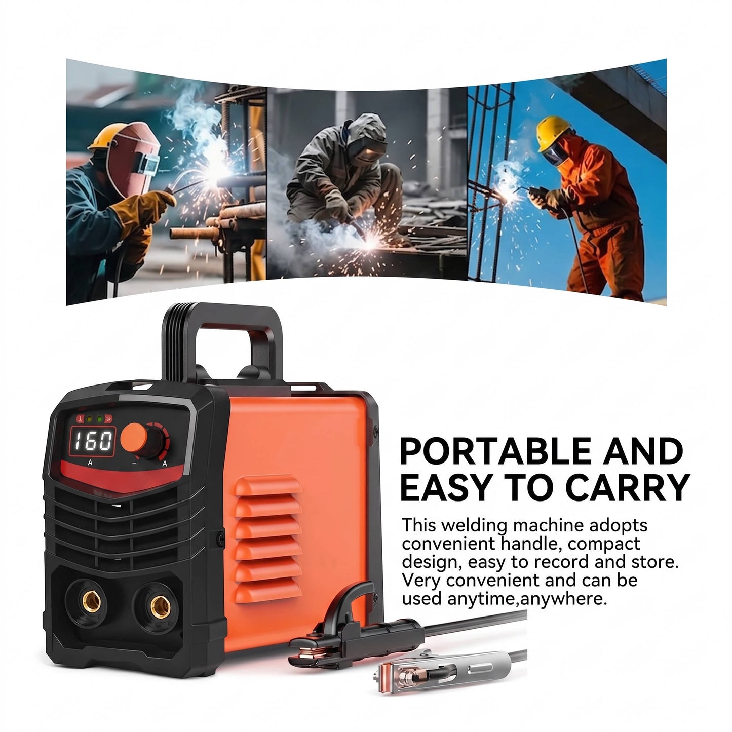 110V Mini Stick Welder Kit, Portable IGBT Inverter Welding Machine, Digital Display, Hot Start & Anti Stick