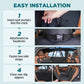 Large Dog Car Back Seat Extender with Hard Bottom, Waterproof Car Seat Cover Anti Scratch Heavy Duty 400 lbs Support Easy Clean