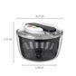 3L One Handed Press Salad Spinner, Large Lettuce & Vegetable Washer Dryer with Brake Button, BPA Free Mixer & Drainer