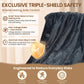 Cordless Heated Blanket with Hood, Rechargeable Wearable Throw with 9 Heating Zones & 3 Heat Levels for Camping