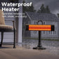 Outdoor Infrared Patio Heater, 500W/1000W Portable Electric Floor Heater with Carbon Fiber Tube, Waterproof Overheat Protection