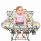 Baby Shopping Cart Cover, Infant Grocery Cart Cushion and High Chair Cover for Boys and Girls, Removable Seat Positioner and Phone Holder