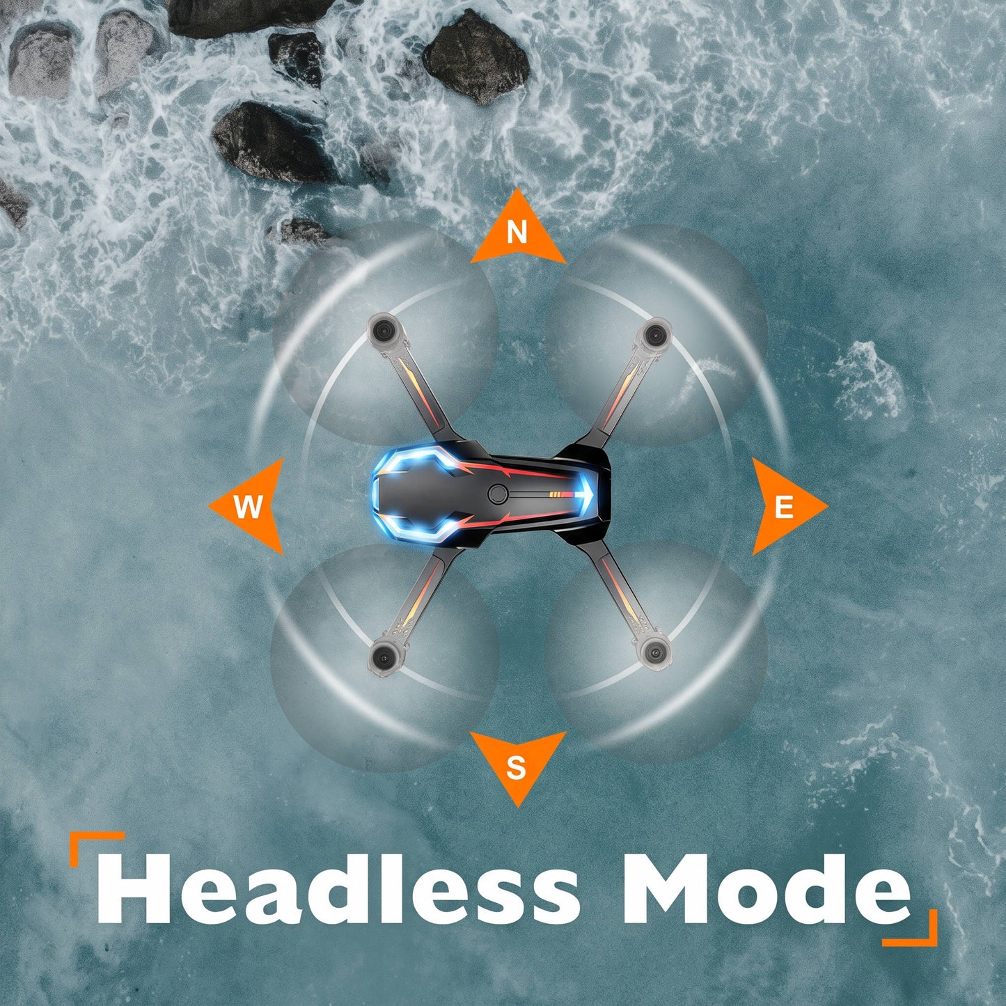 2K HD FPV Drone with Camera, Foldable RC Drone with Altitude Hold, 3 Speed Modes, 2 Batteries for Adults and Beginners