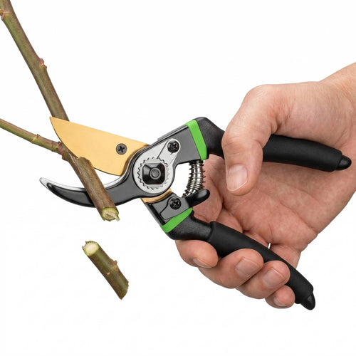 Ultra Sharp Titanium Japanese Steel Pruning Shears, Cuts 3X Easier, Weak Hand Arthritis, Rust Resistant