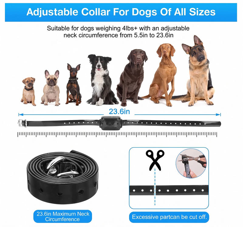 2 in 1 Wireless Dog Training Collar, Outdoor dog Containment System with Remote Control Safe Boundary