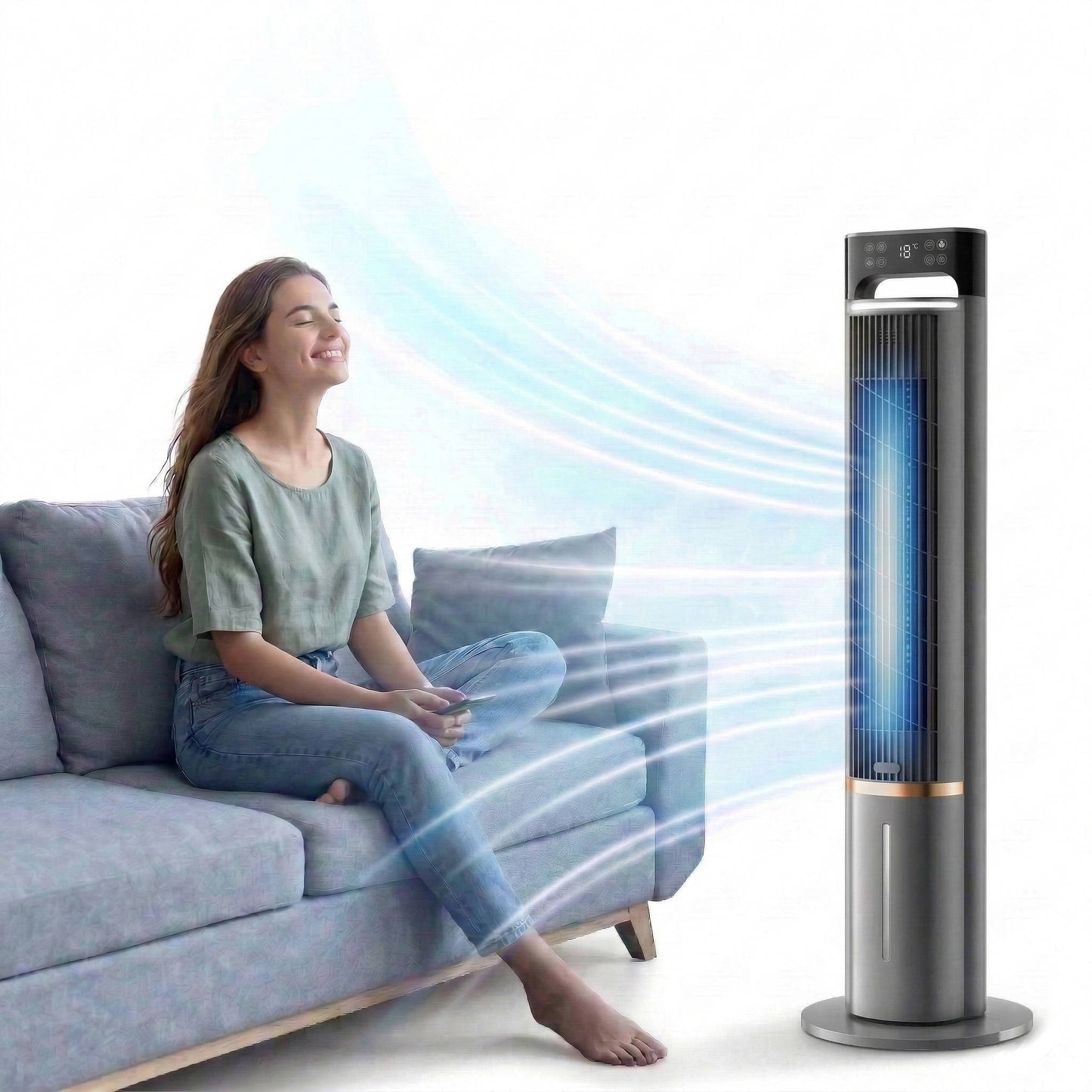 Portable Ac Unit Air Conditioner for Bedroom, Powerful & Smart Room Cooler, Windowless, Quiet for Sleep