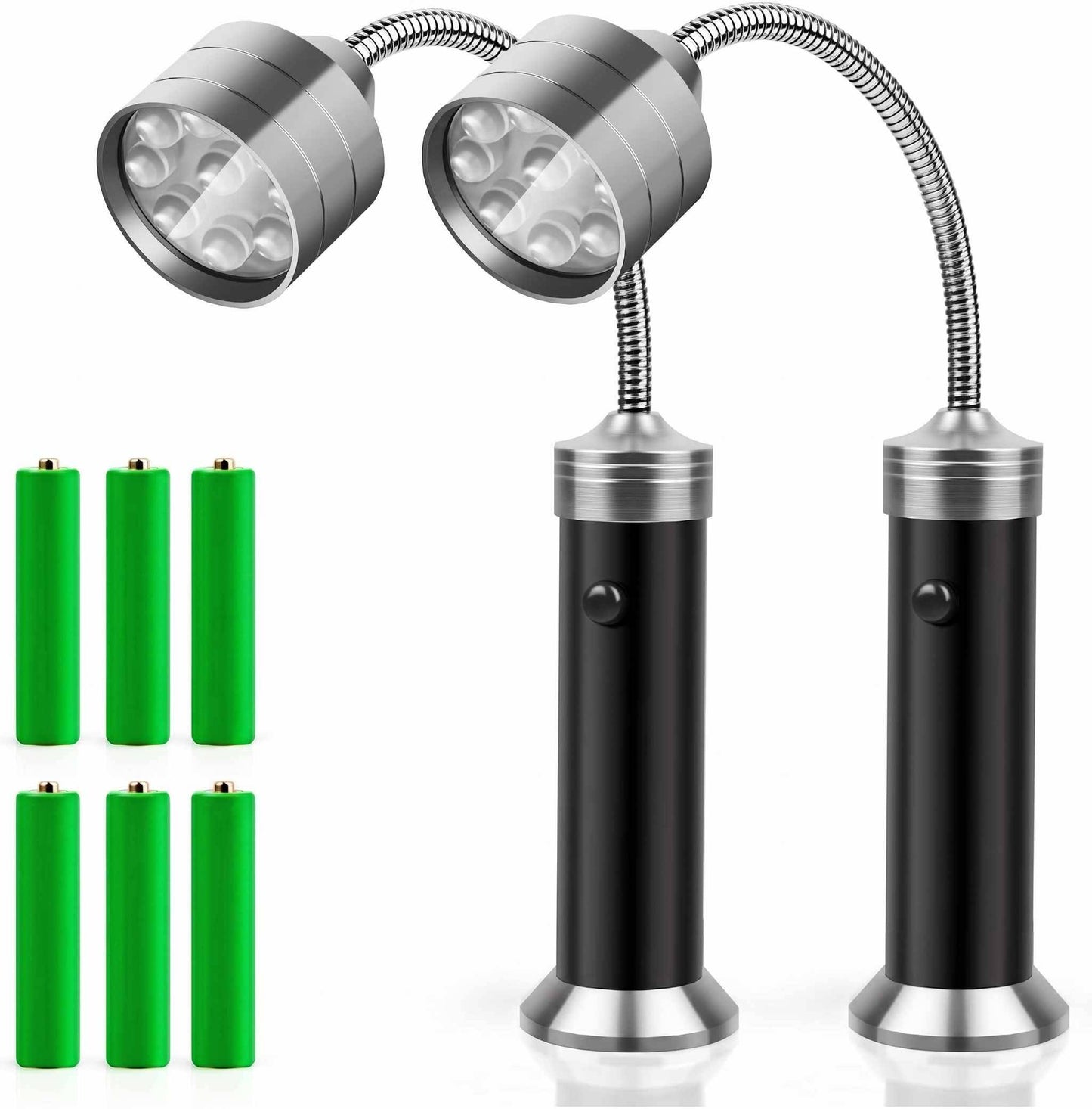 2 Pack BBQ Grill Light Magnetic Base, Super Bright LED with 360 Degree Flexible Gooseneck for Outdoor Grilling