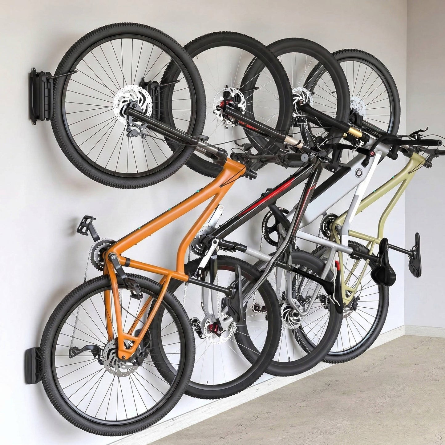 Bike Wall Mount, Bike Hangers for Garage, Space Saving Vertical Bike Rack, Sturdy Bike Storage Rack Holds Up to 66lbs, Easy to Install