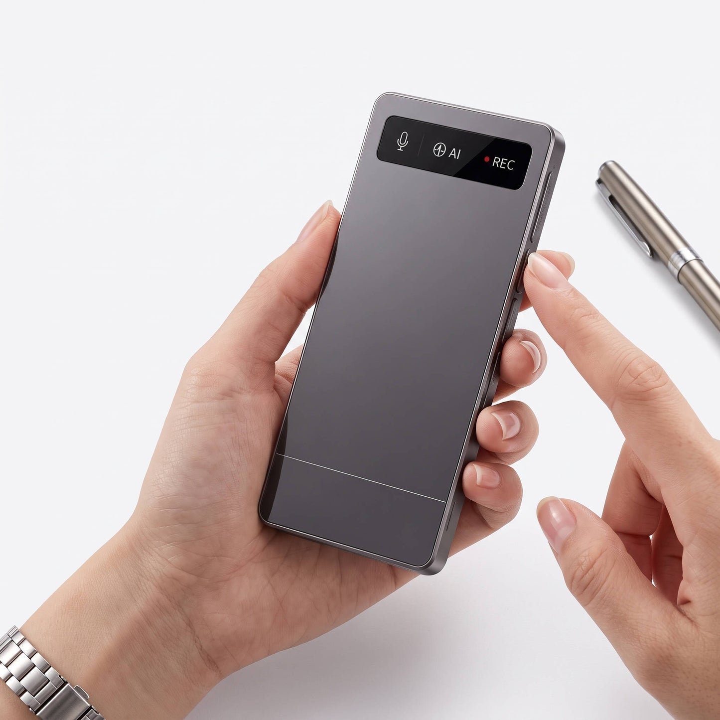 AI Voice Recorder, Smart Meeting Notes, Real Time Translation & AI Noise Reduction, Portable Digital Audio Recorder