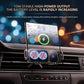 Wireless Charging Car Phone Mount, 15W Fast Charge, 90° Rotation, Air Vent Clip, One Touch Release for Foldable Phones