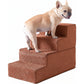 Dog Stairs for Bed 18 Inch Height, 4 Step Non Slip Pet Steps for Small Dogs and Cats
