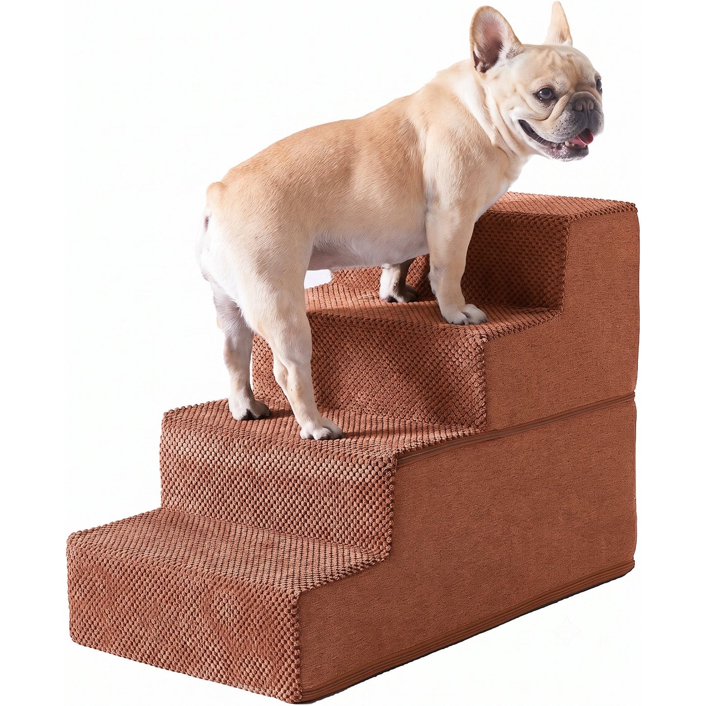Dog Stairs for Bed 18 Inch Height, 4 Step Non Slip Pet Steps for Small Dogs and Cats