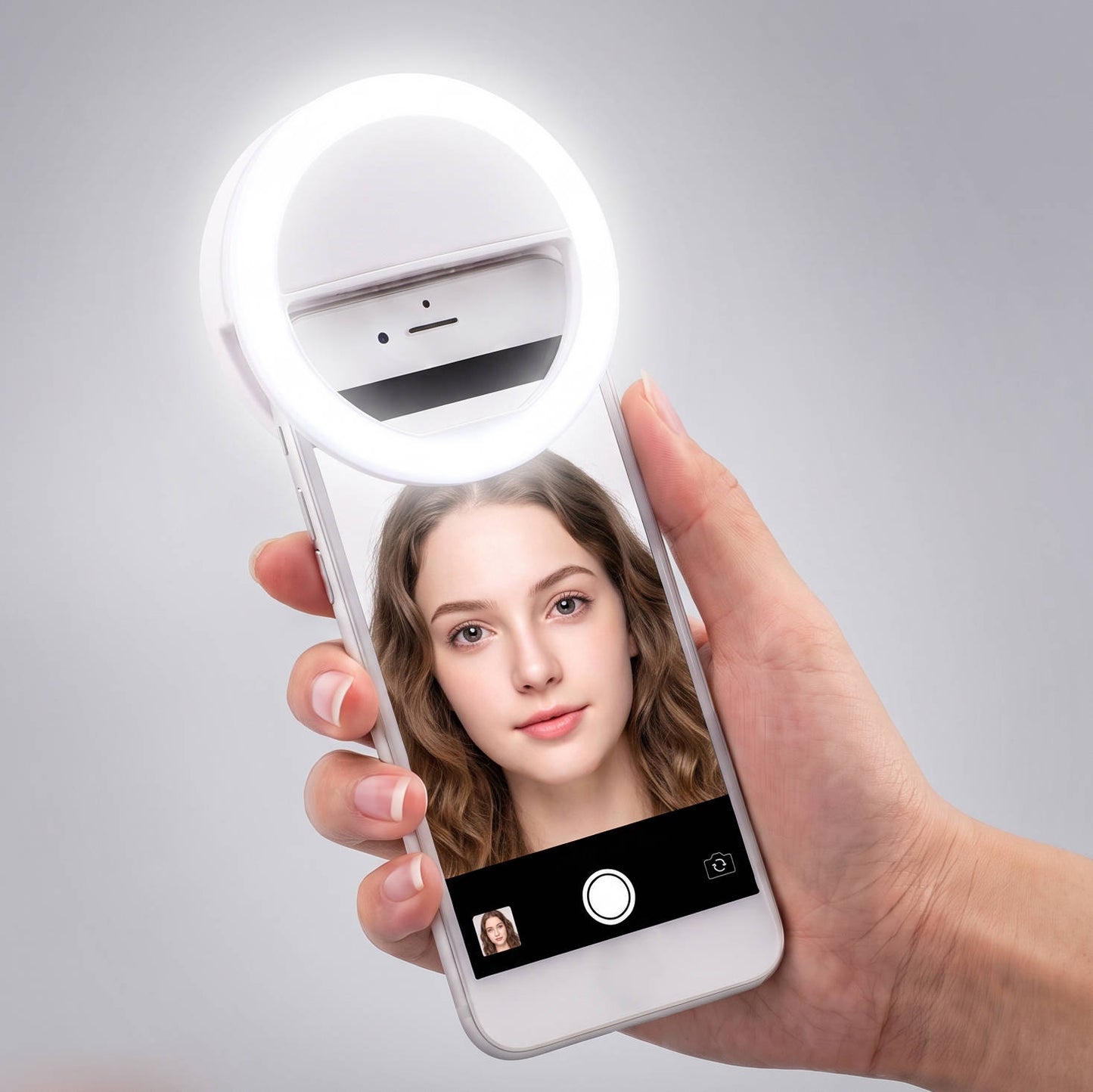 Portable Selfie Ring Light, Adjustable LED Lighting for Photos, Videos & Makeup
