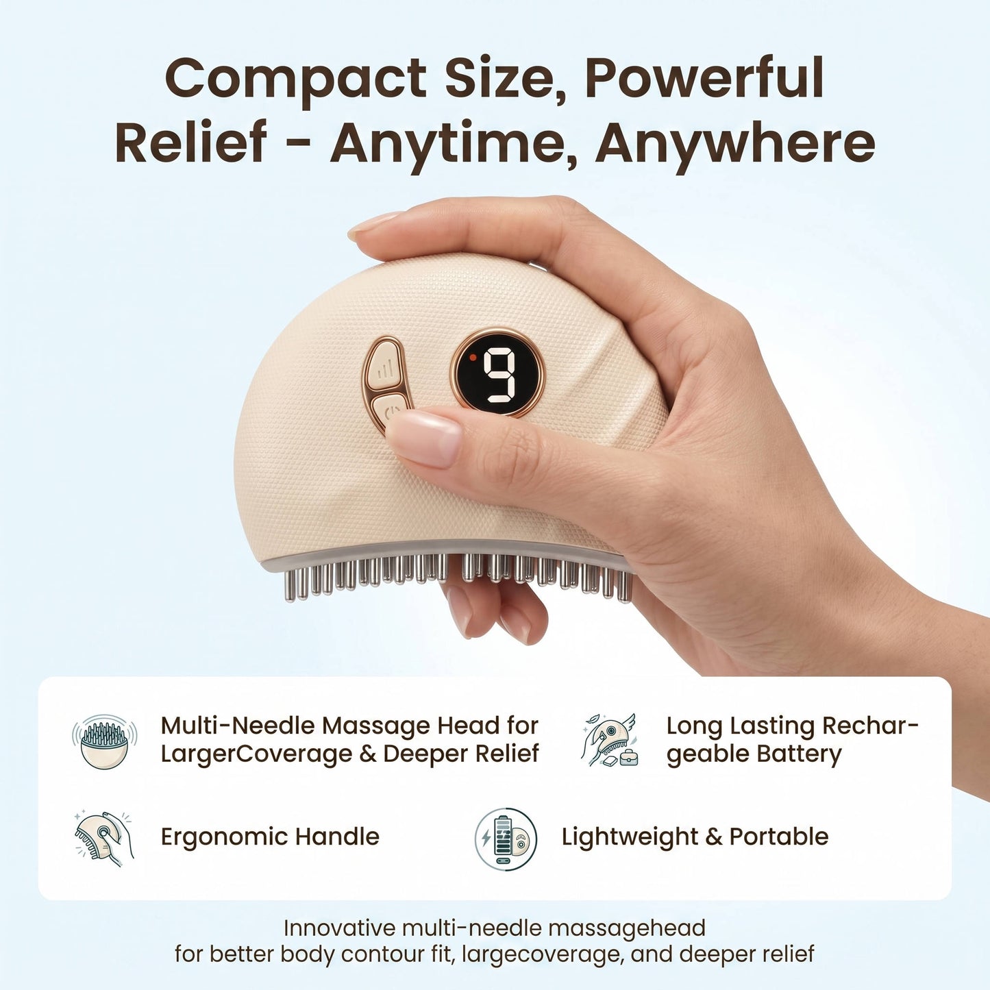 Heated Jaw & Neck Massager, Jaw Massage Tool with Vibration, Ergonomic Multi Point Design