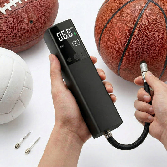 Electric Fast Ball Pump, Precise Pressure Gauge and Digital LCD Display, for Football Basketball Volleyball