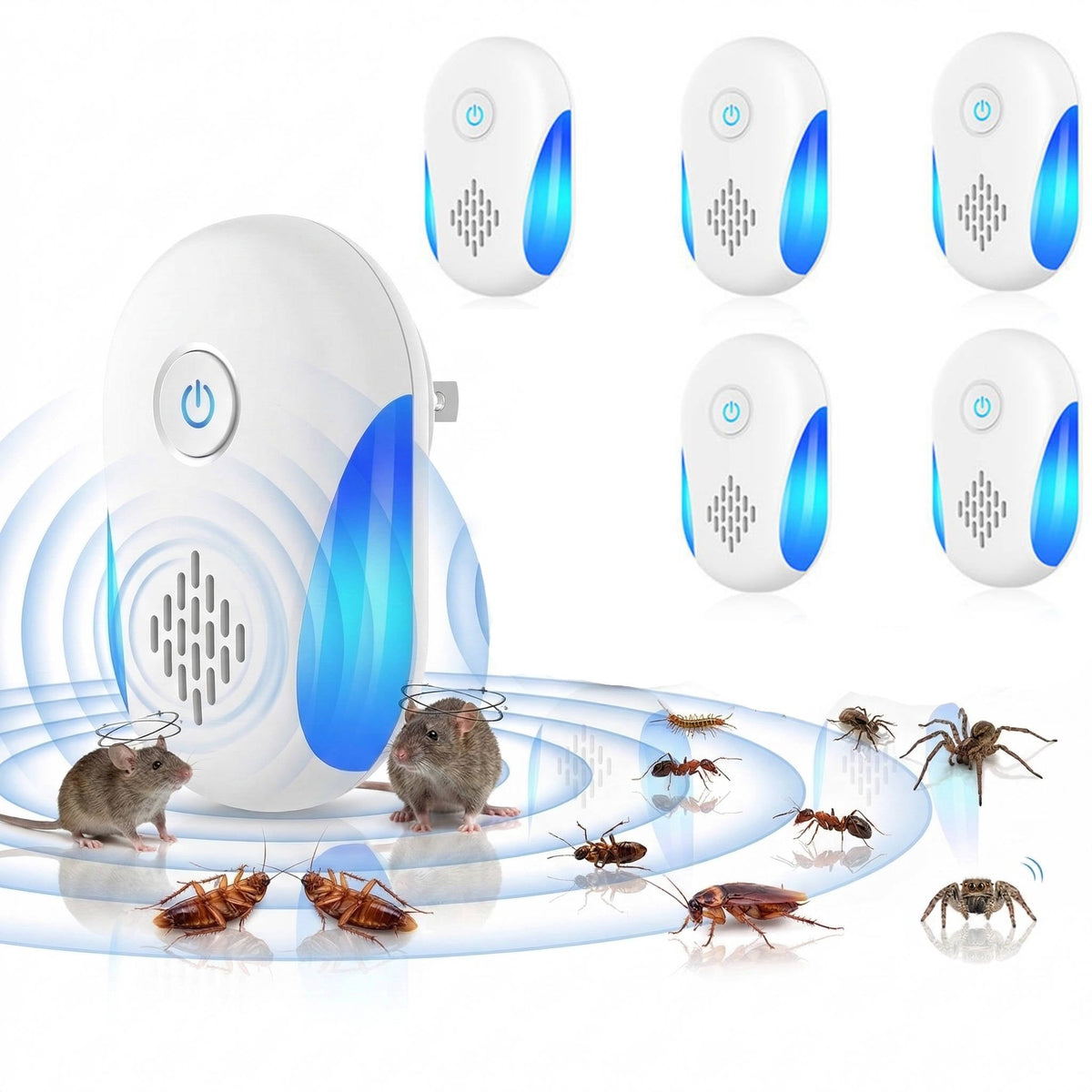 Rodent Rx Plug In 6 Pack Plug in Ultrasonic Rodent & Pest Indoor Repeller, Mouse, Mice,
