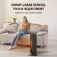 Oscillating Ceramic Space Heater, Electric Tower Heater with 3D Flame and Remote for Large Room Bedroom Office Home