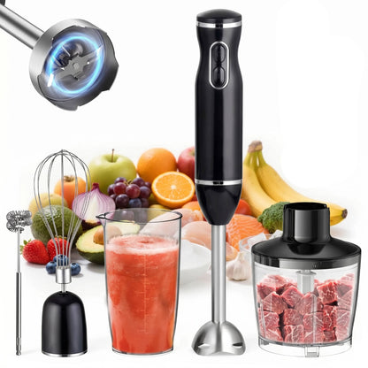 5 in 1 Electric Hand Blender, 1000W 20 Speed Stick Blender with Milk Frother, Potato Masher, 500ml Chopper and 600ml Cup