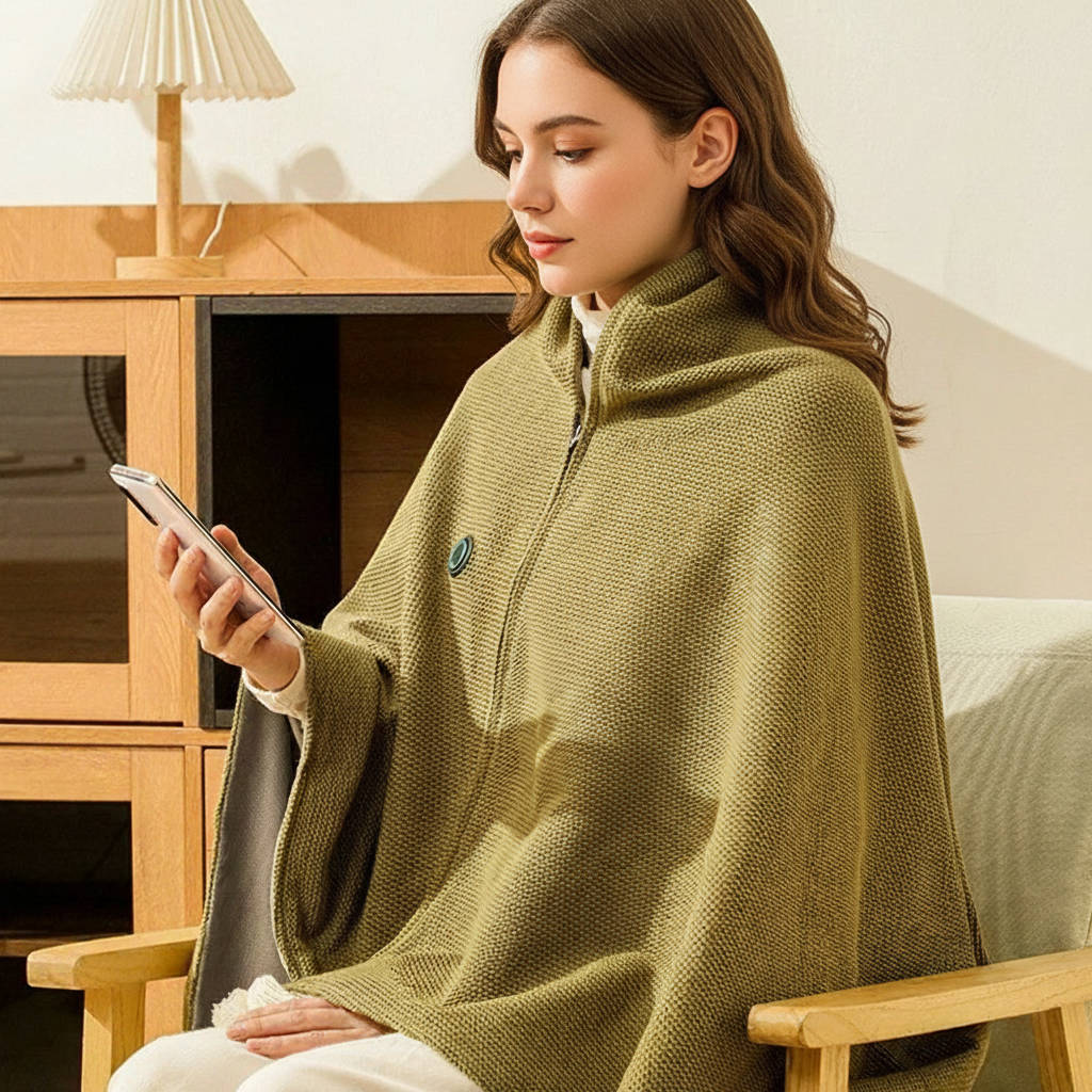 Heated Shawl Wrap with Eight Zone Carbon Fiber and Three Temperature Settings
