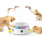 3 in 1 Automatic Cat Toy Interactive, Butterfly Feather Track Ball Kitten Toy USB Powered Indoor Exercise