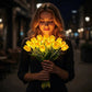 LED Tulip Night Light, Artificial Flower Table Lamp with Real Touch Petals, Battery Operated Lighted Tulip Bouquet for Bedside, Office & Home Decor
