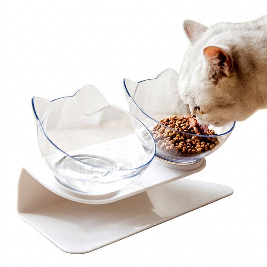 Anti Vomiting Cat Bowl Elevated, Orthopedic Pet Feeding Bowl for Cats Reduces Vomiting Healthy Eating