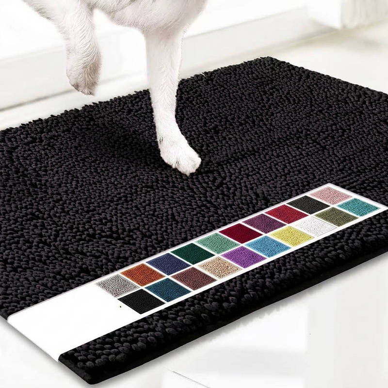 Door Mat, Super Absorbent Indoor/Outdoor Mud Scraper, Non-Slip Washable Entrance Rug