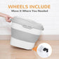 30 to 35 Lbs Dog Food Storage Container, Collapsible Airtight Pet Food Storage with Wheels, Scoop and 2 Containers
